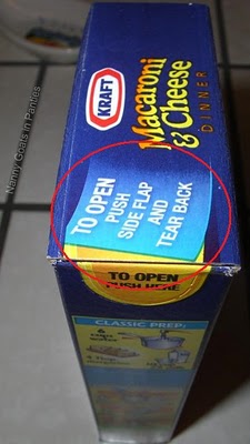 kraft macaroni and cheese box